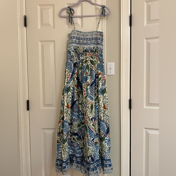 FARM Rio Blue and Green Maxi Dress - Picture 1 of 3